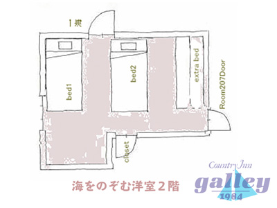 洋室の見取り図